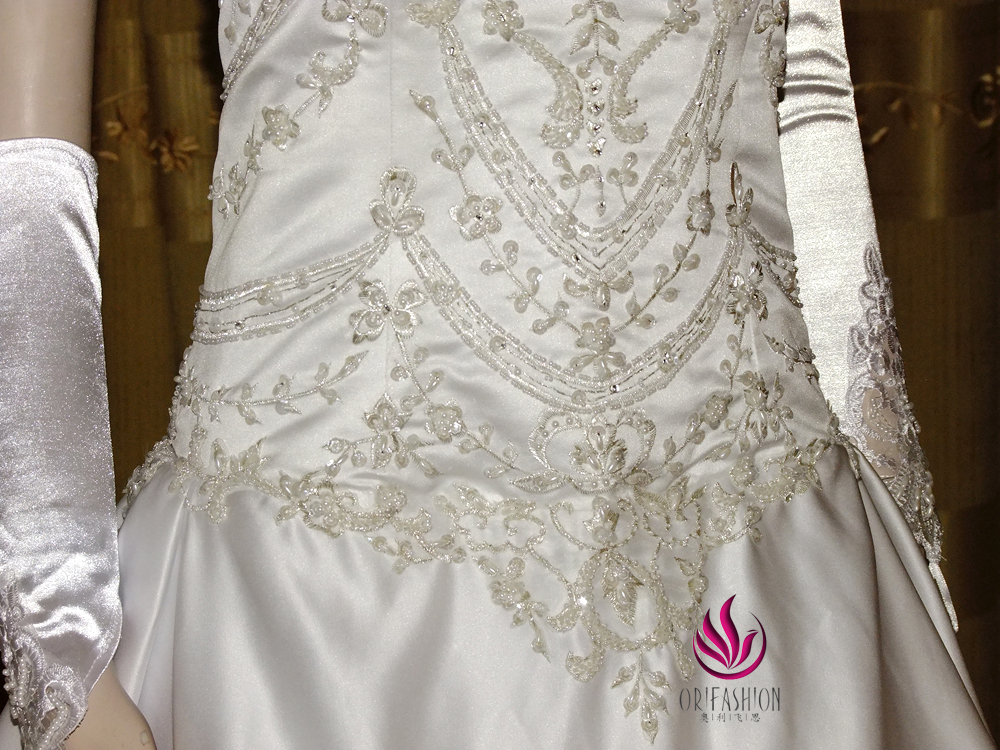 Orifashion HandmadeReal Custom Made Embroidered Wedding Dress RC